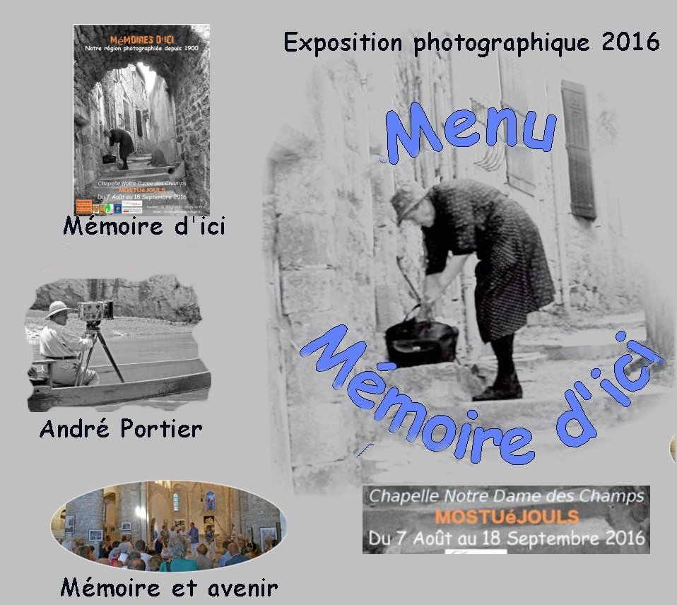 Menu Mémoire d'ici 2016