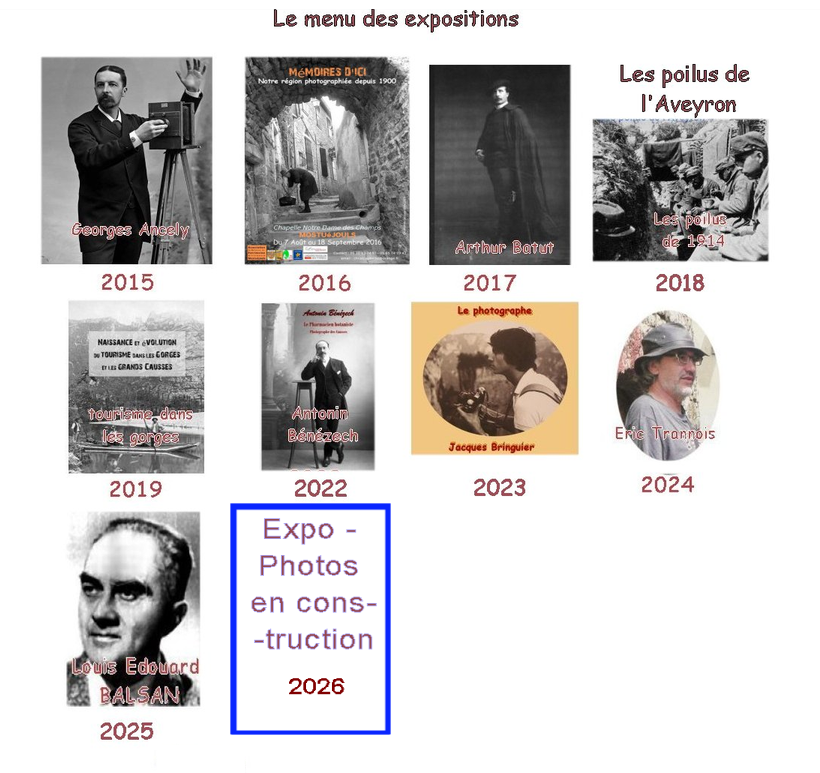 Menu des expositions